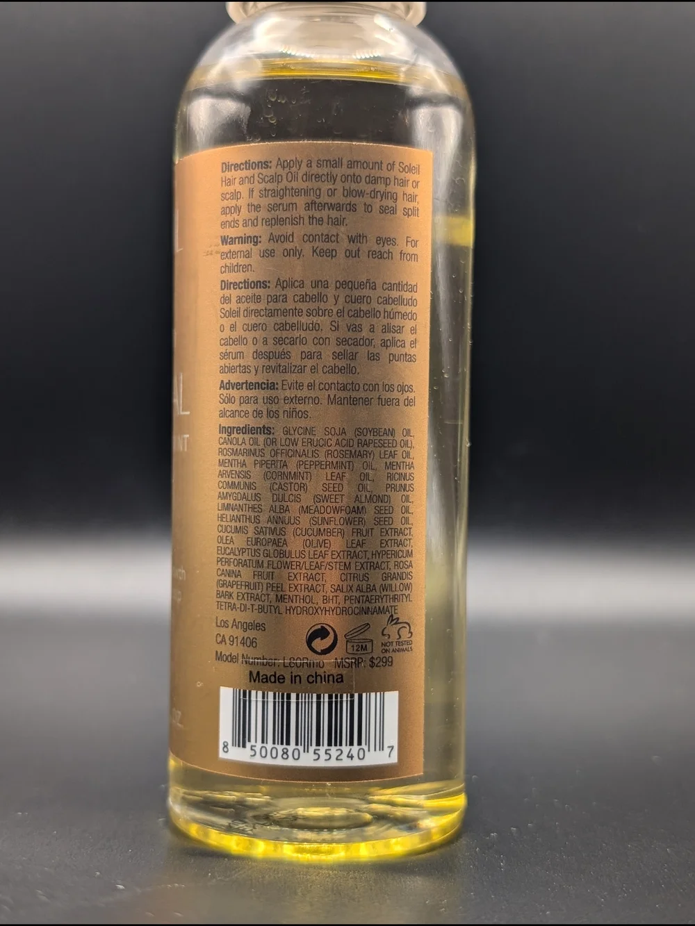 Soleil - Scalp Revival Rosemary & Mint Hair Oil